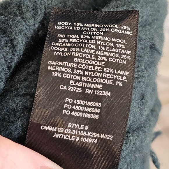 Sunday Best Aritzia Green Cable Knit Sweater Sz S - Picture 8 of 9